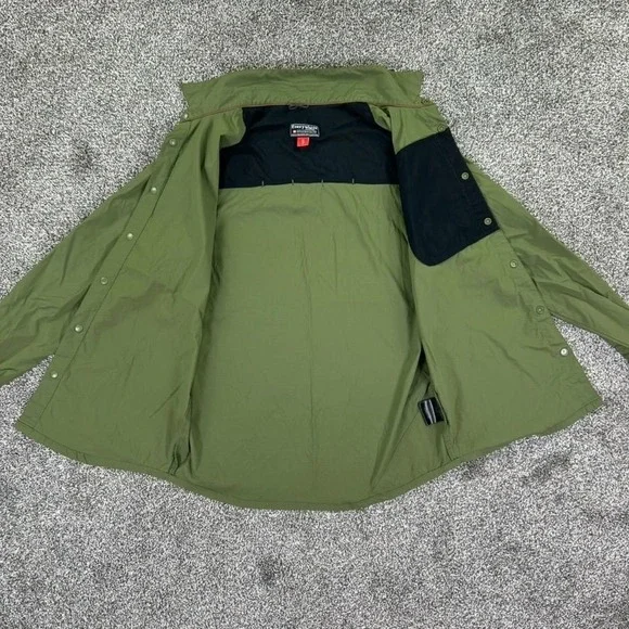 686 Everywhere Collection Snap Up Shirt Men Small Green Lightweight Long Sleeve - Picture 4 of 16
